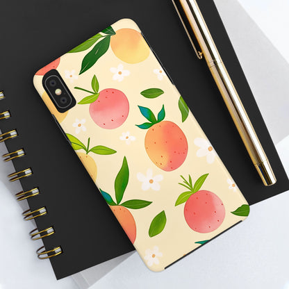 Mango Orange Fruit Pattern Tough Phone Case | Aesthetic