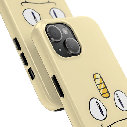 Cat Minimal Gold Coin Face Tough Phone Case | Anime