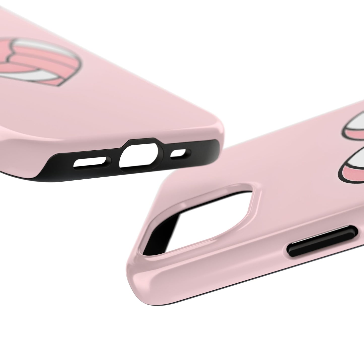 Pink Volleyball Heart Tough Phone Case | Aesthetic