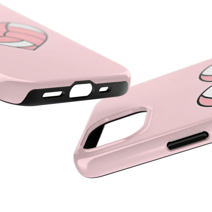 Pink Volleyball Heart Tough Phone Case | Aesthetic