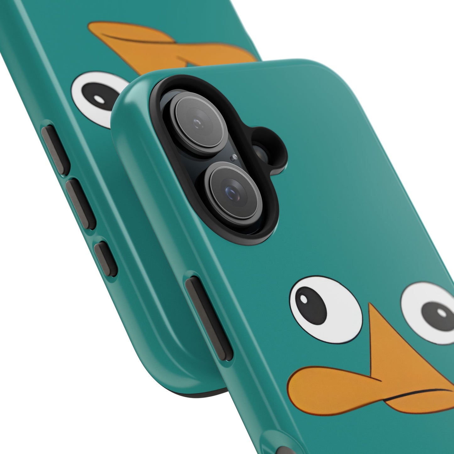 Phineas and Ferb Perry Platypus Eyes Teal Expression Tough Phone Case | Cartoon
