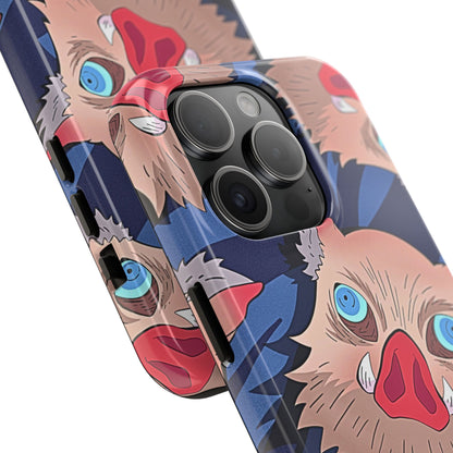 Inosuke Hashibira Head Pattern Tough Phone Case | Anime - Demon Slayer
