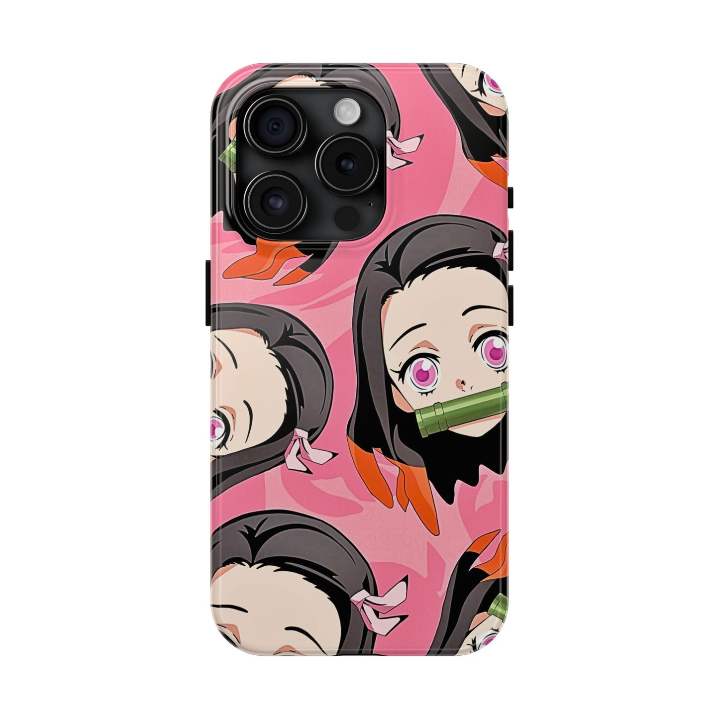 Nezuko Kamado Head Pattern Tough Phone Case | Anime - Demon Slayer