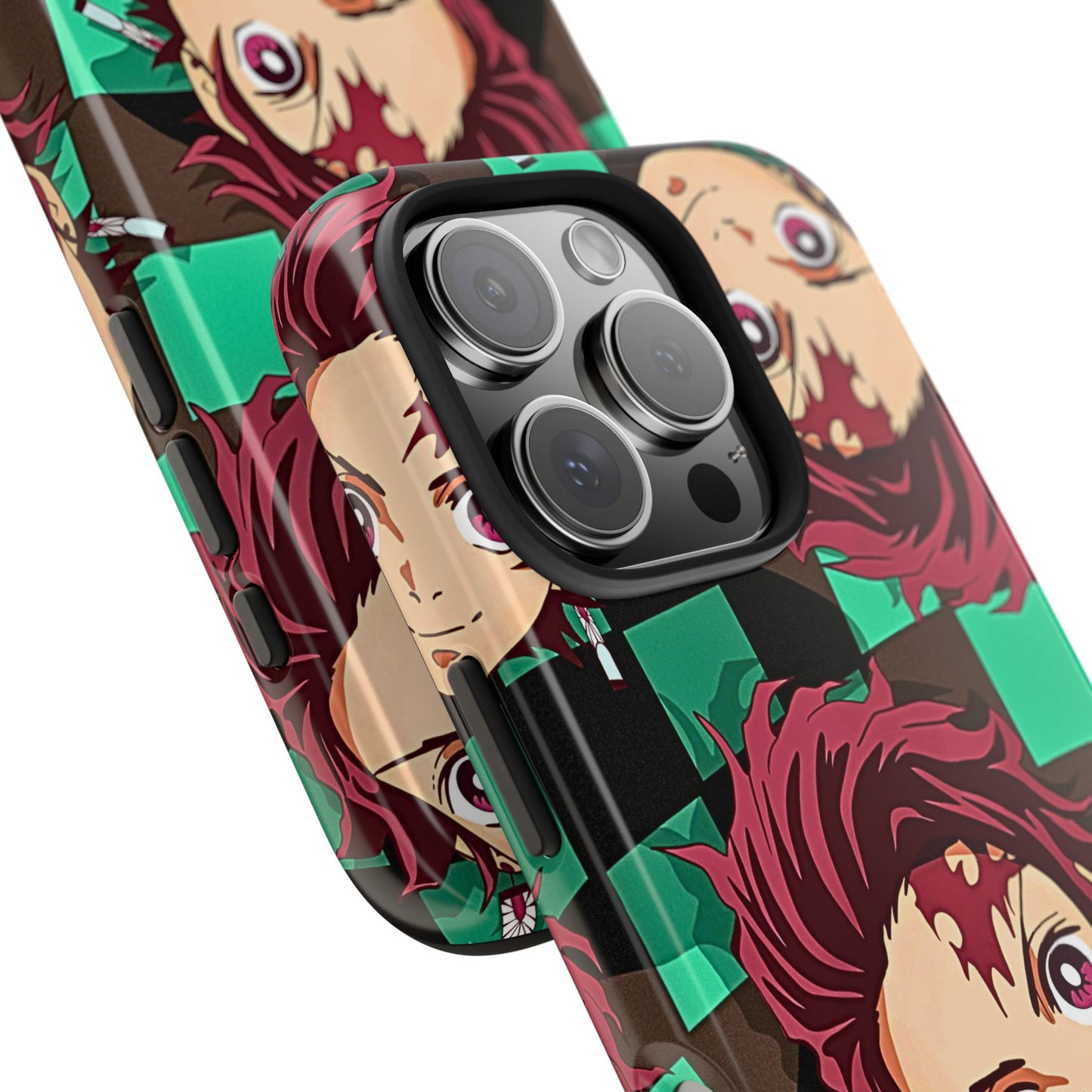 Tanjiro Kamado Head Pattern Tough Phone Case | Anime - Demon Slayer