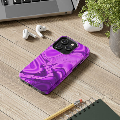 Liquid Metal Purple Tough Phone Case | Aesthetic