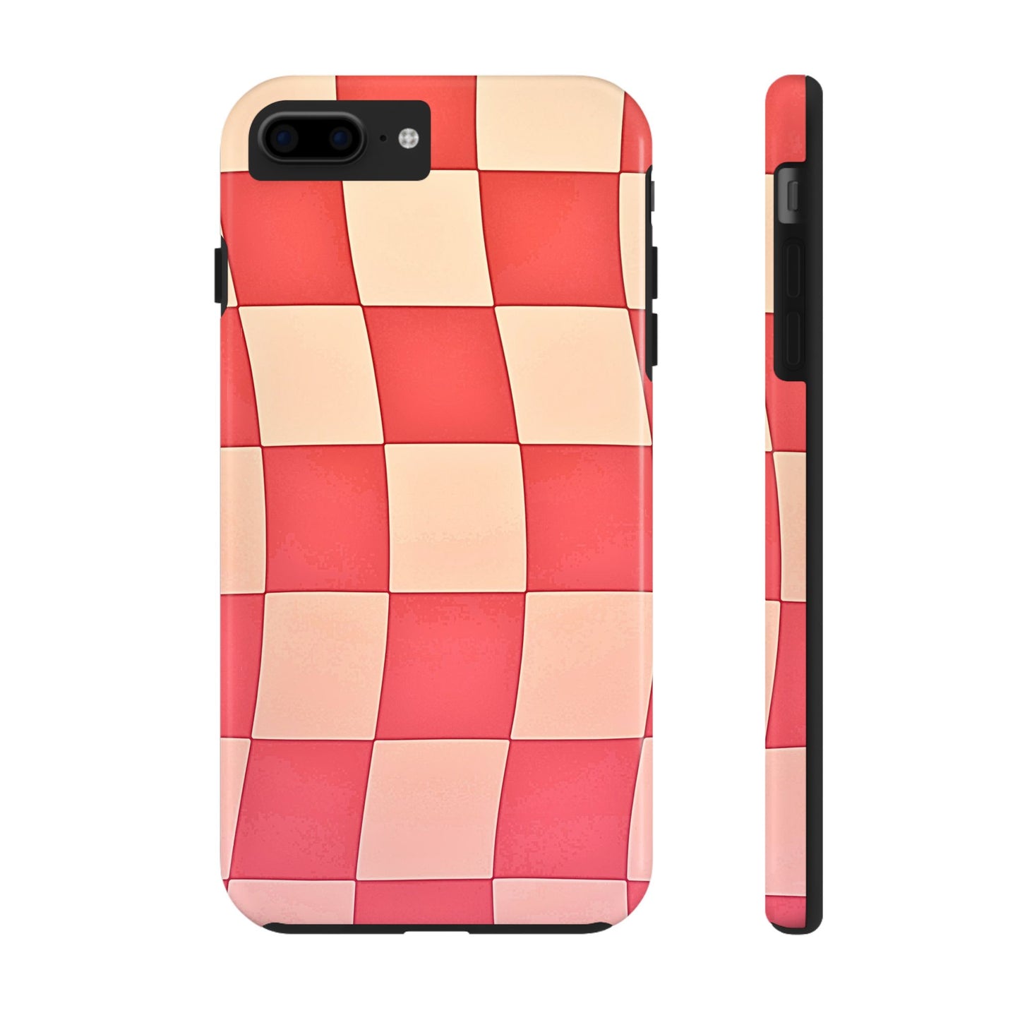 Preppy Checkered Pink Tough Phone Case | Aesthetic