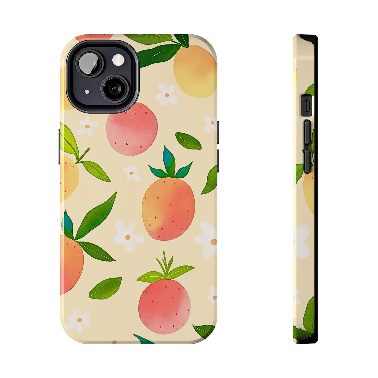 Mango Orange Fruit Pattern Tough Phone Case | Aesthetic