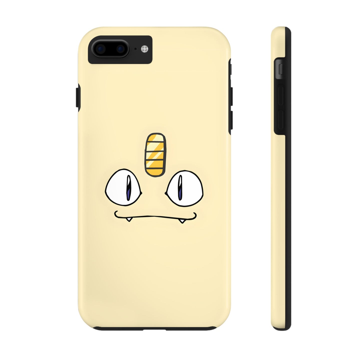 Cat Minimal Gold Coin Face Tough Phone Case | Anime