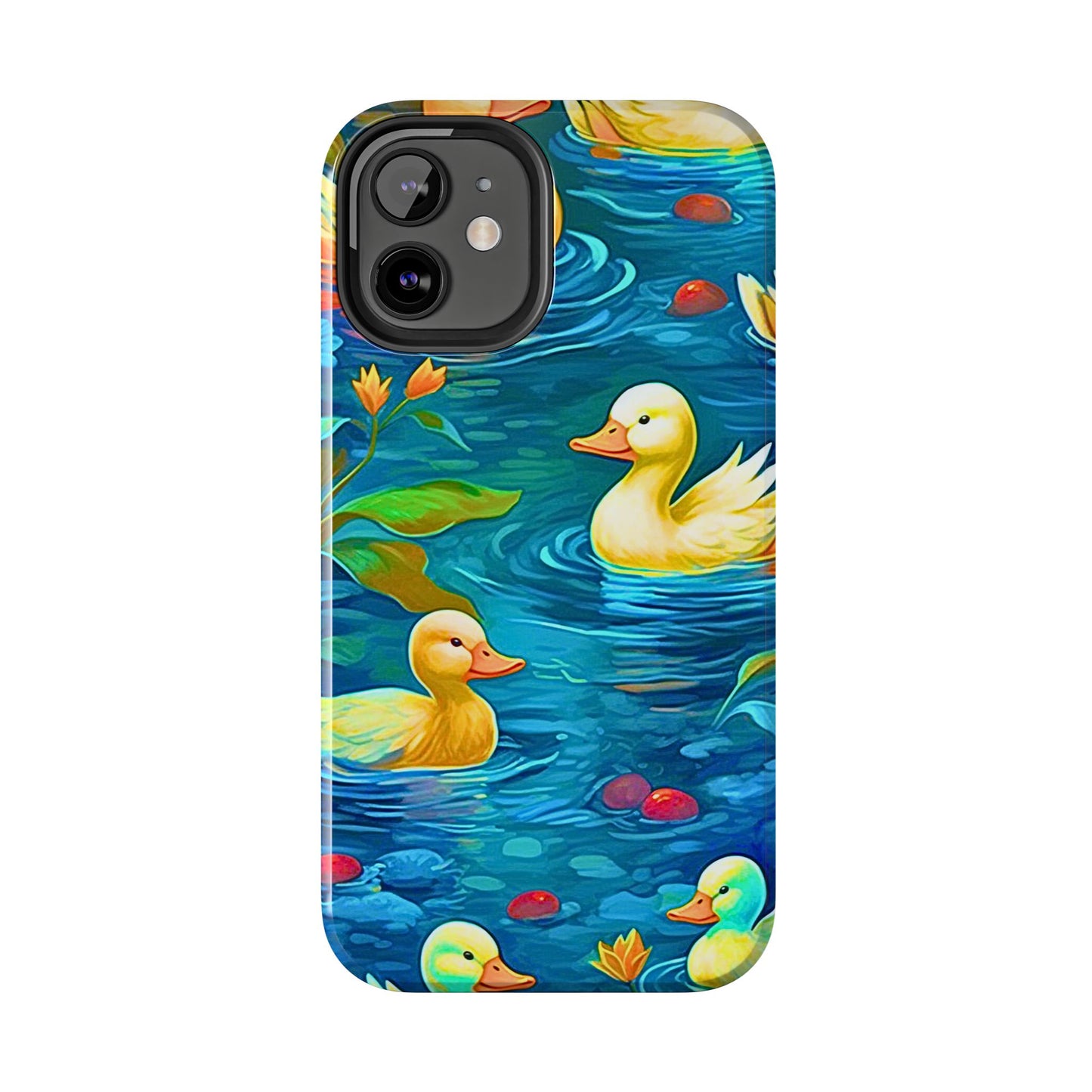 Ducks in the Pond Pattern Style Tough Phone Case | Animals