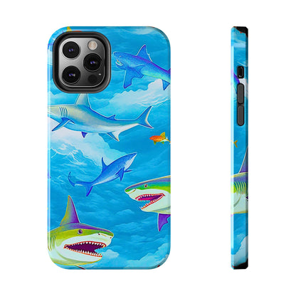 Sharks in the Sky Pattern Style Tough Phone Case | Animals