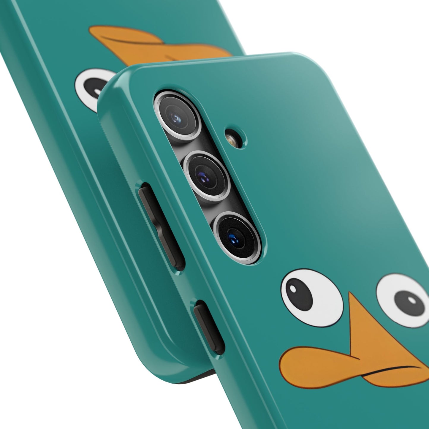 Phineas and Ferb Perry Platypus Eyes Teal Expression Tough Phone Case | Cartoon