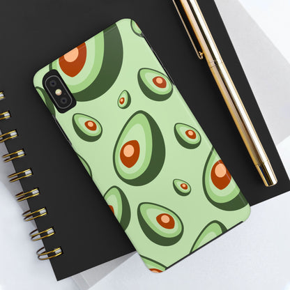 Trendy Avocado Pattern Green Aesthetic Minimal Fruit Phone Case | Food