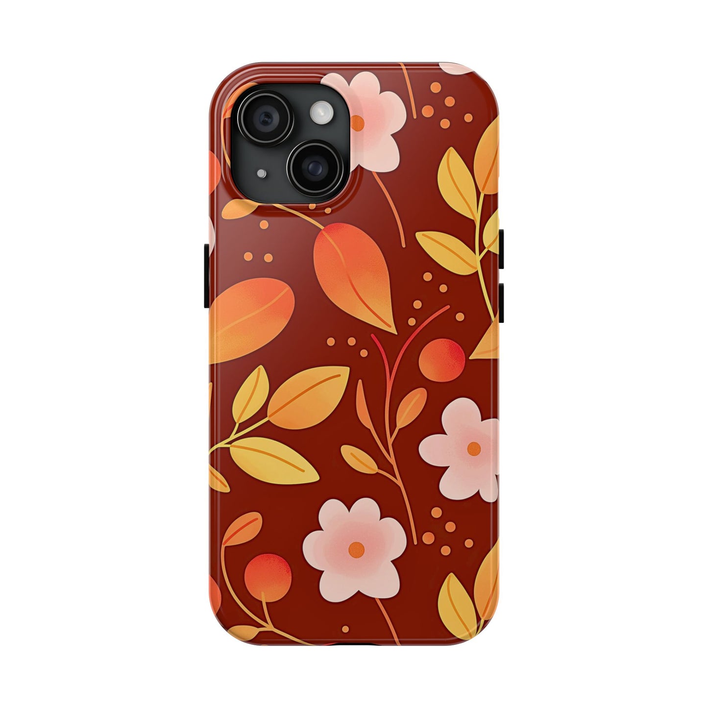 Autumn Fall Leaf Pattern Tough Phone Case | Aesthetic