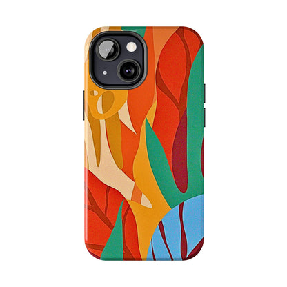 Abstract Autumn Leaves Tough Phone Case | Aesthetic