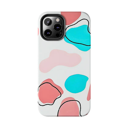Abstract Shapes Preppy Pastel Style (Version 1) Tough Phone Case | Aesthetic