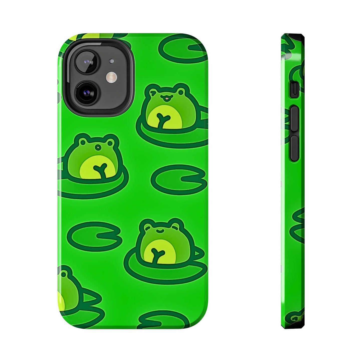 Cute Green Frogs Pattern Tough Phone Case | Animals