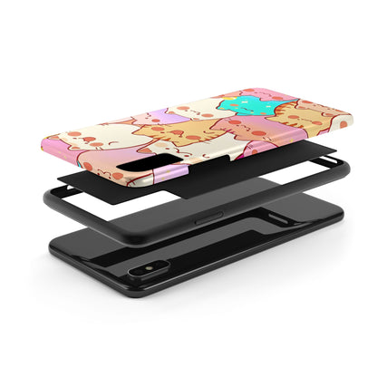 Kawaii Chubby Adorable Cats Tough Phone Case | Animals