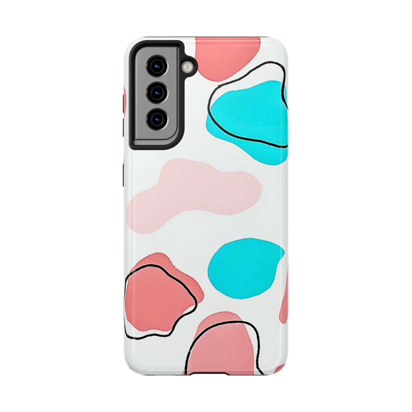 Abstract Shapes Preppy Pastel Style (Version 1) Tough Phone Case | Aesthetic