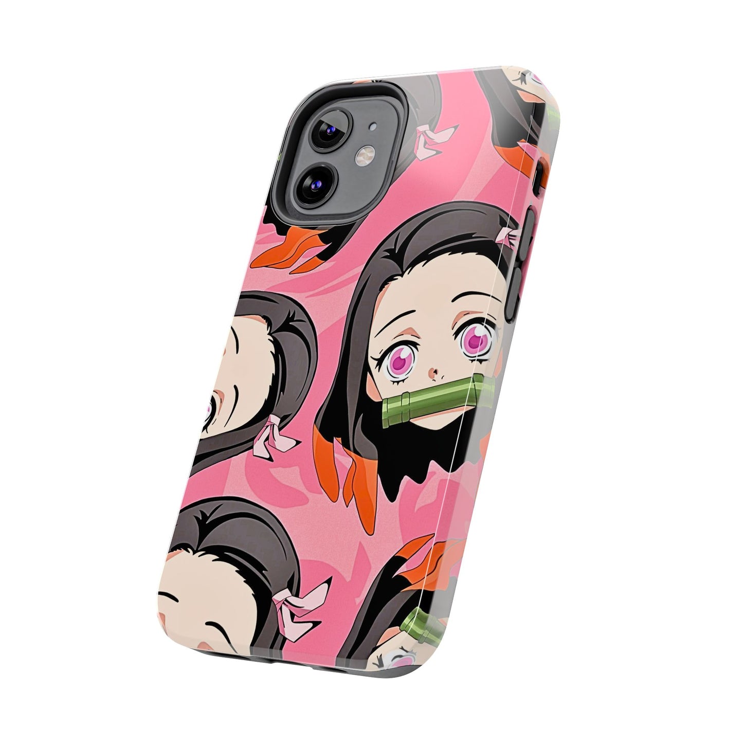 Nezuko Kamado Head Pattern Tough Phone Case | Anime - Demon Slayer