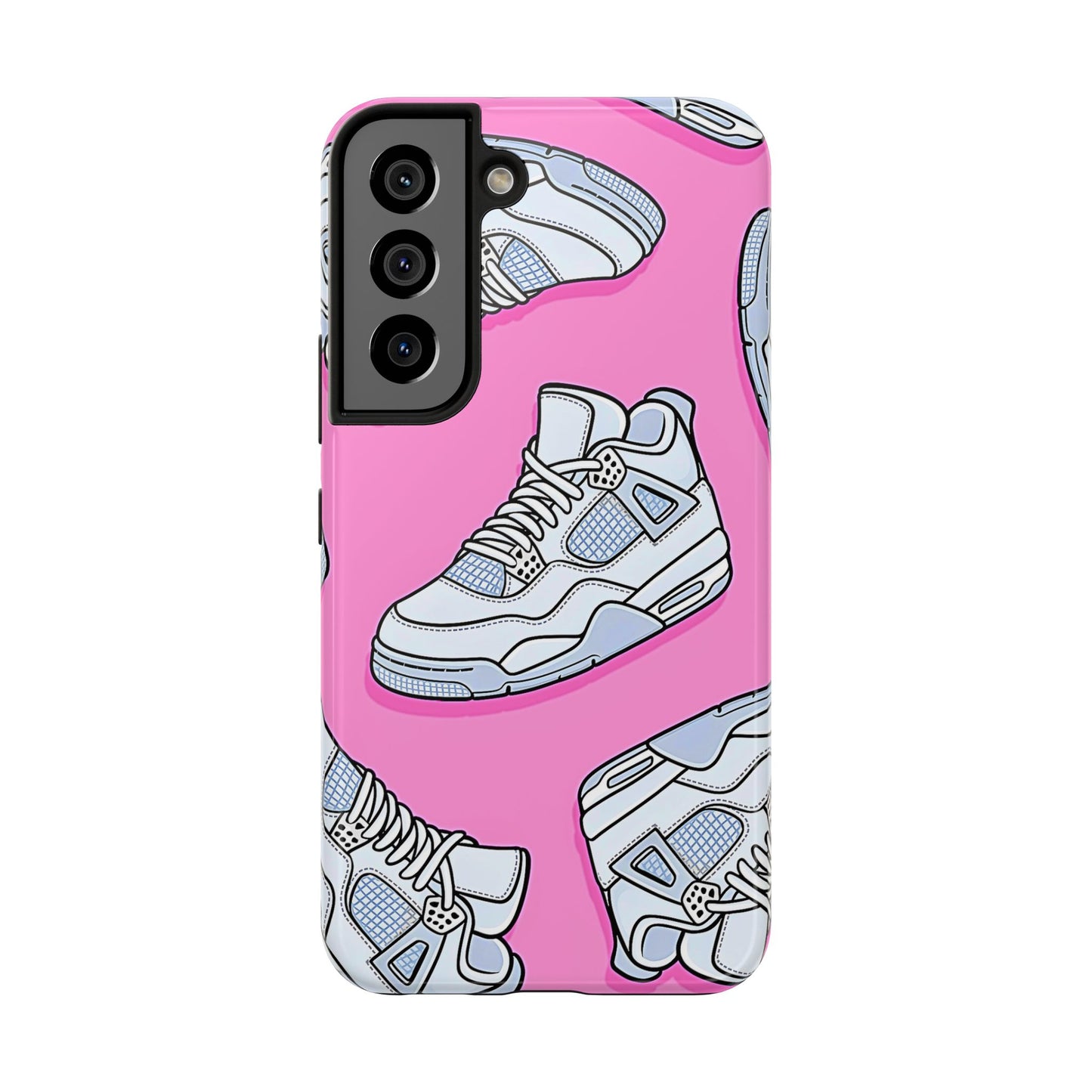 Funda resistente para teléfono con diseño de zapatillas Jordan 4 blancas | Estética