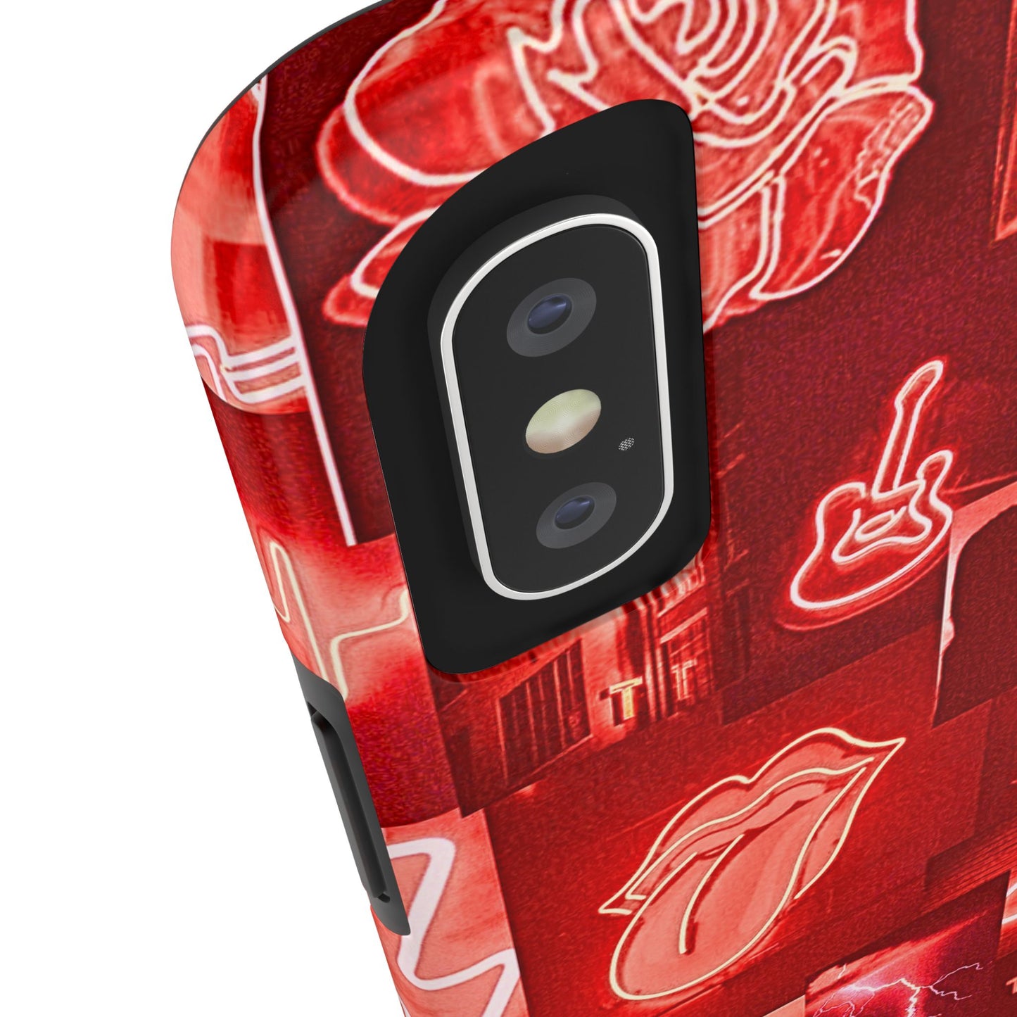 Funda resistente para teléfono con diseño de neón rojo | Estética