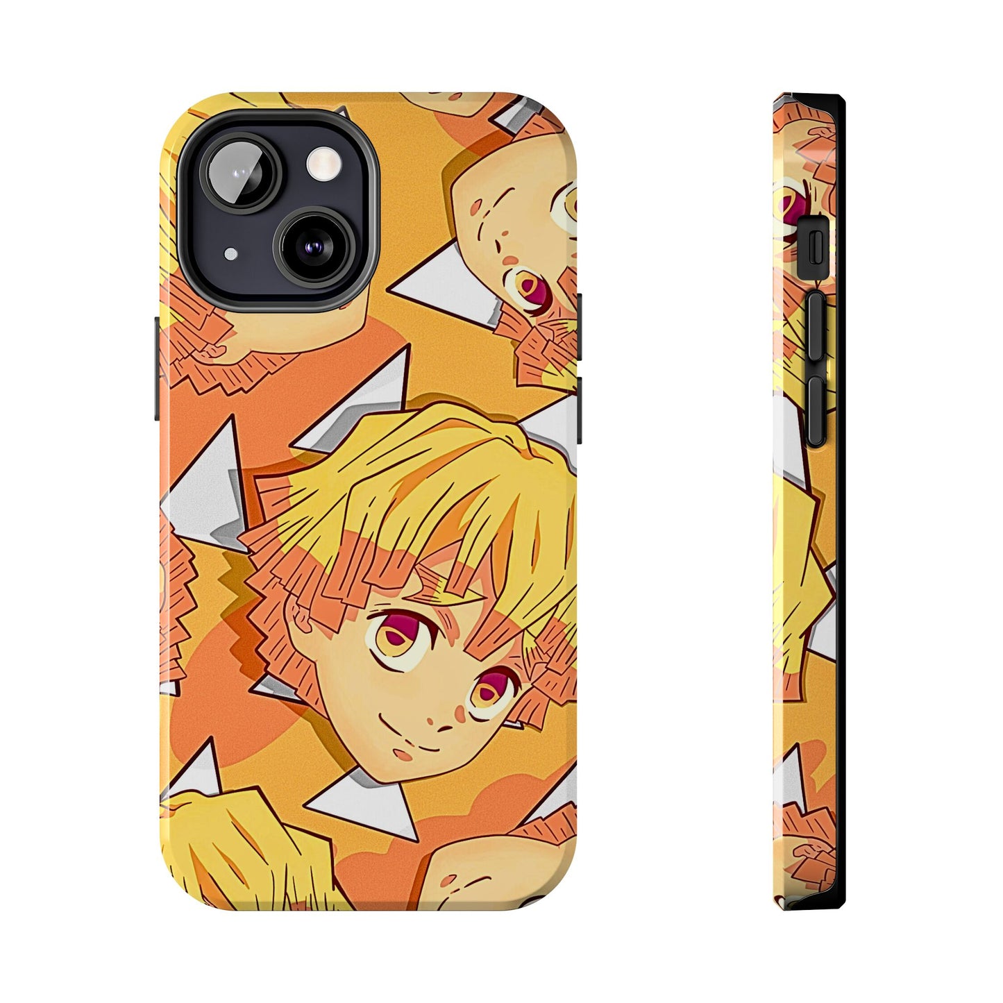 Zenitsu Agatsuma Haori Head Pattern Tough Phone Case | Anime - Demon Slayer