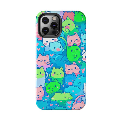 Cute Colorful Cats Pattern Style Tough Phone Case | Animals
