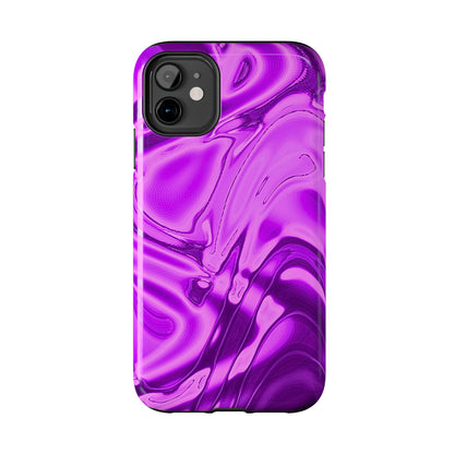 Liquid Metal Purple Tough Phone Case | Aesthetic