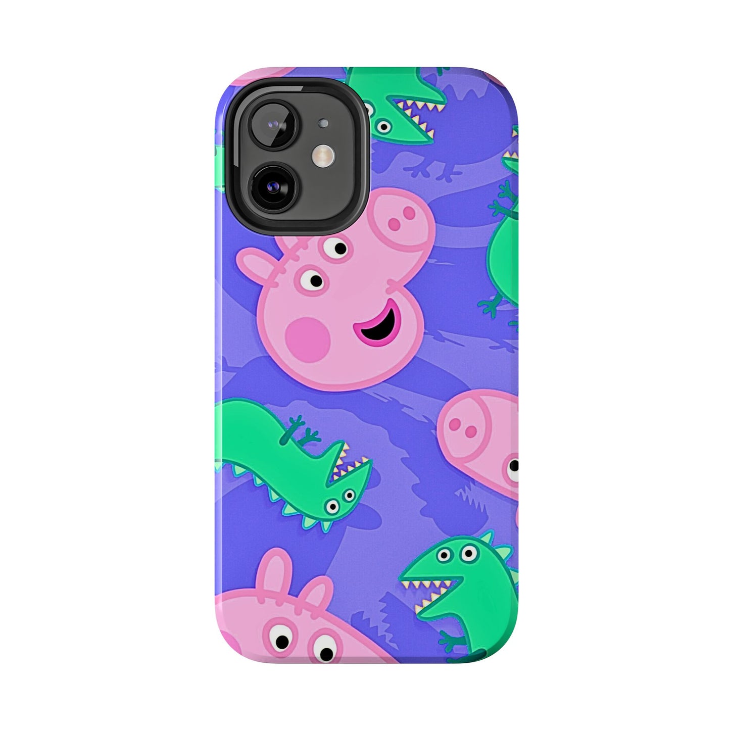 Peppa Pig & George Dinosaur Pattern Tough Phone Case | Cartoons - Peppa Pig