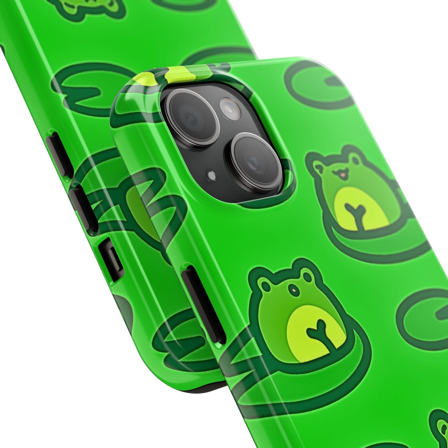 Cute Green Frogs Pattern Tough Phone Case | Animals