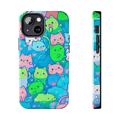 Cute Colorful Cats Pattern Style Tough Phone Case | Animals