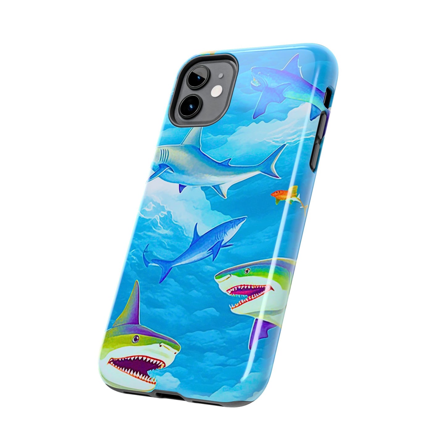 Sharks in the Sky Pattern Style Tough Phone Case | Animals