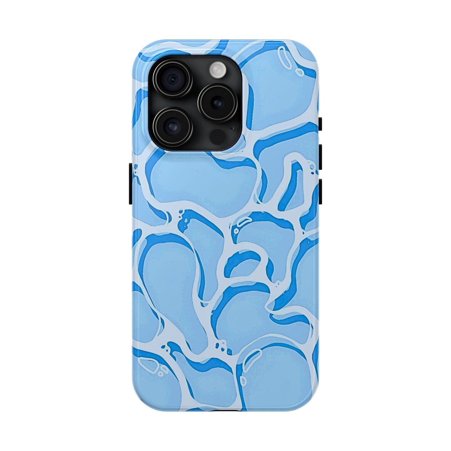 Funda resistente para teléfono con estampado de agua de piscina | Estética
