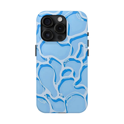 Funda resistente para teléfono con estampado de agua de piscina | Estética