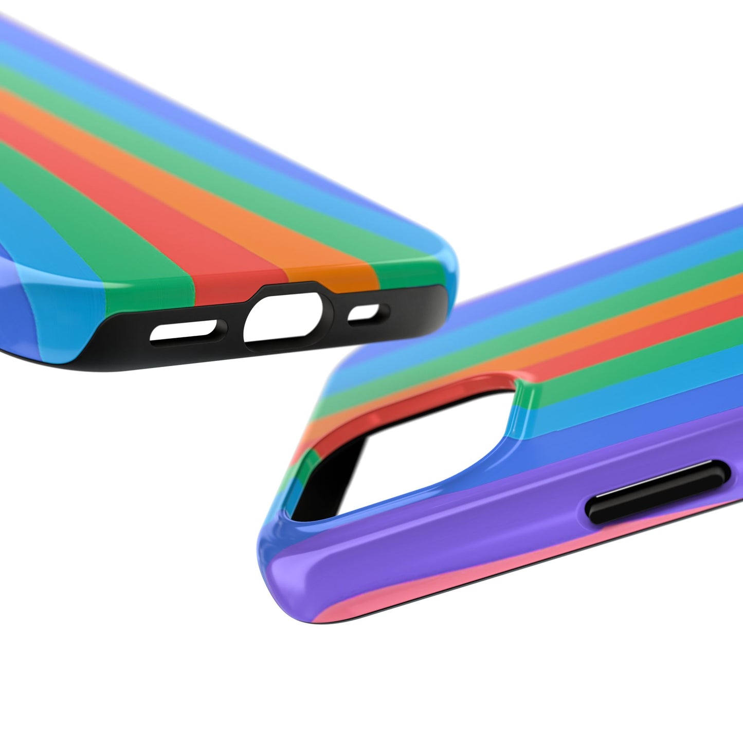 Funda resistente para teléfono con líneas de arcoíris hippies | Estética