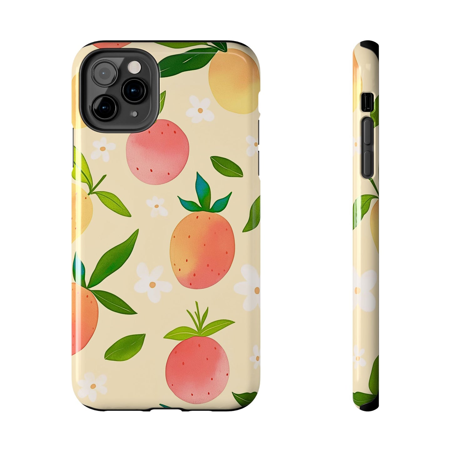 Mango Orange Fruit Pattern Tough Phone Case | Aesthetic