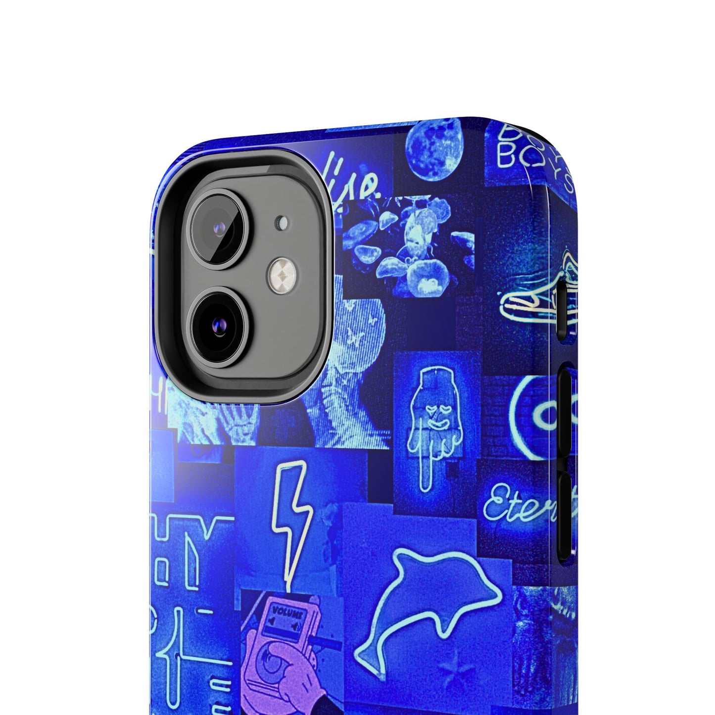 Blue Neon Style Tough Phone Case | Aesthetic