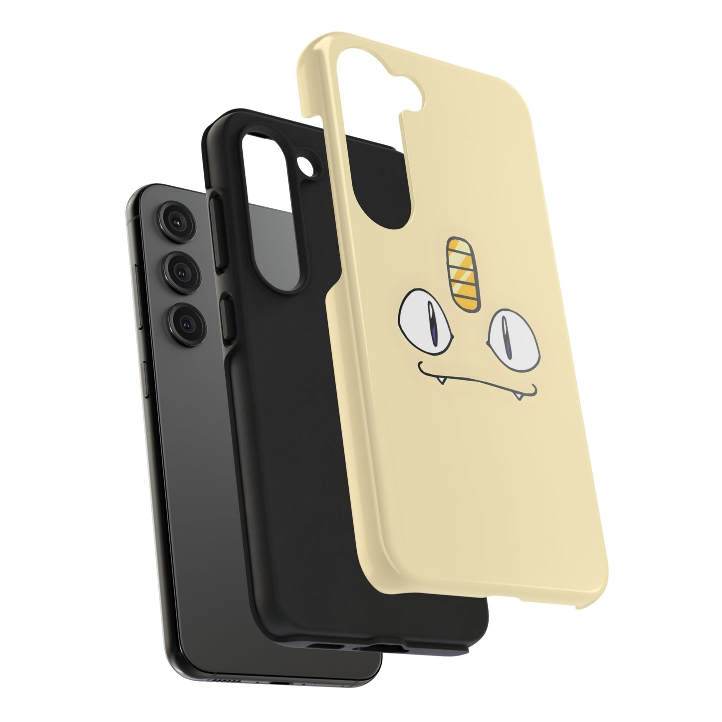 Cat Minimal Gold Coin Face Tough Phone Case | Anime