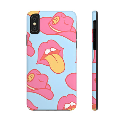 Funda resistente para teléfono con estampado de sombrero vaquero y labios sensuales (versión 1) | Estética