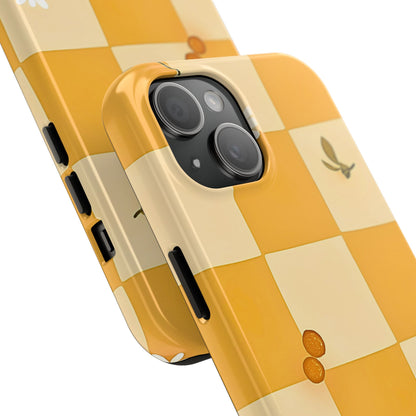 Yellow Checkered Preppy Daisies Tough Phone Case | Aesthetic