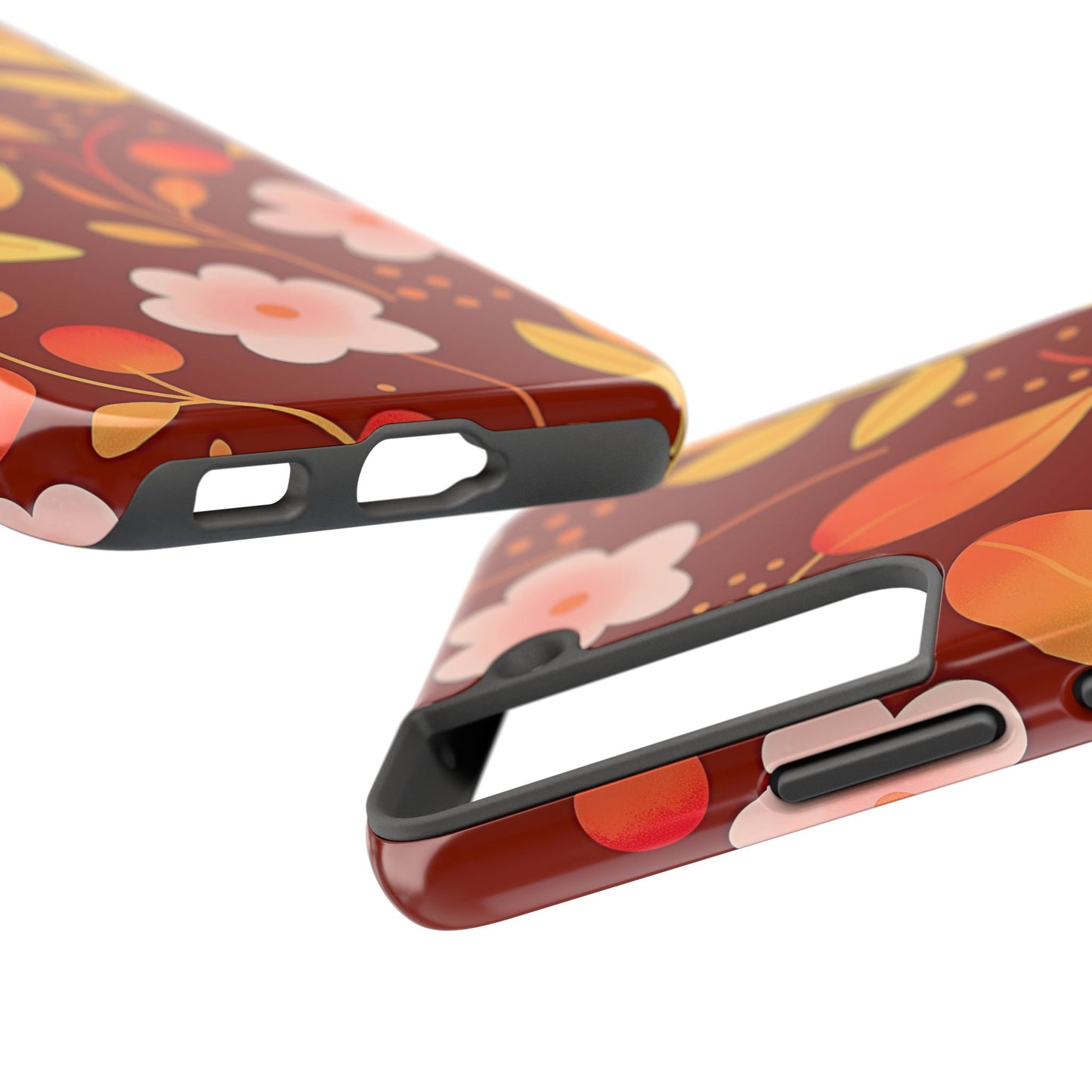 Autumn Fall Leaf Pattern Tough Phone Case | Aesthetic