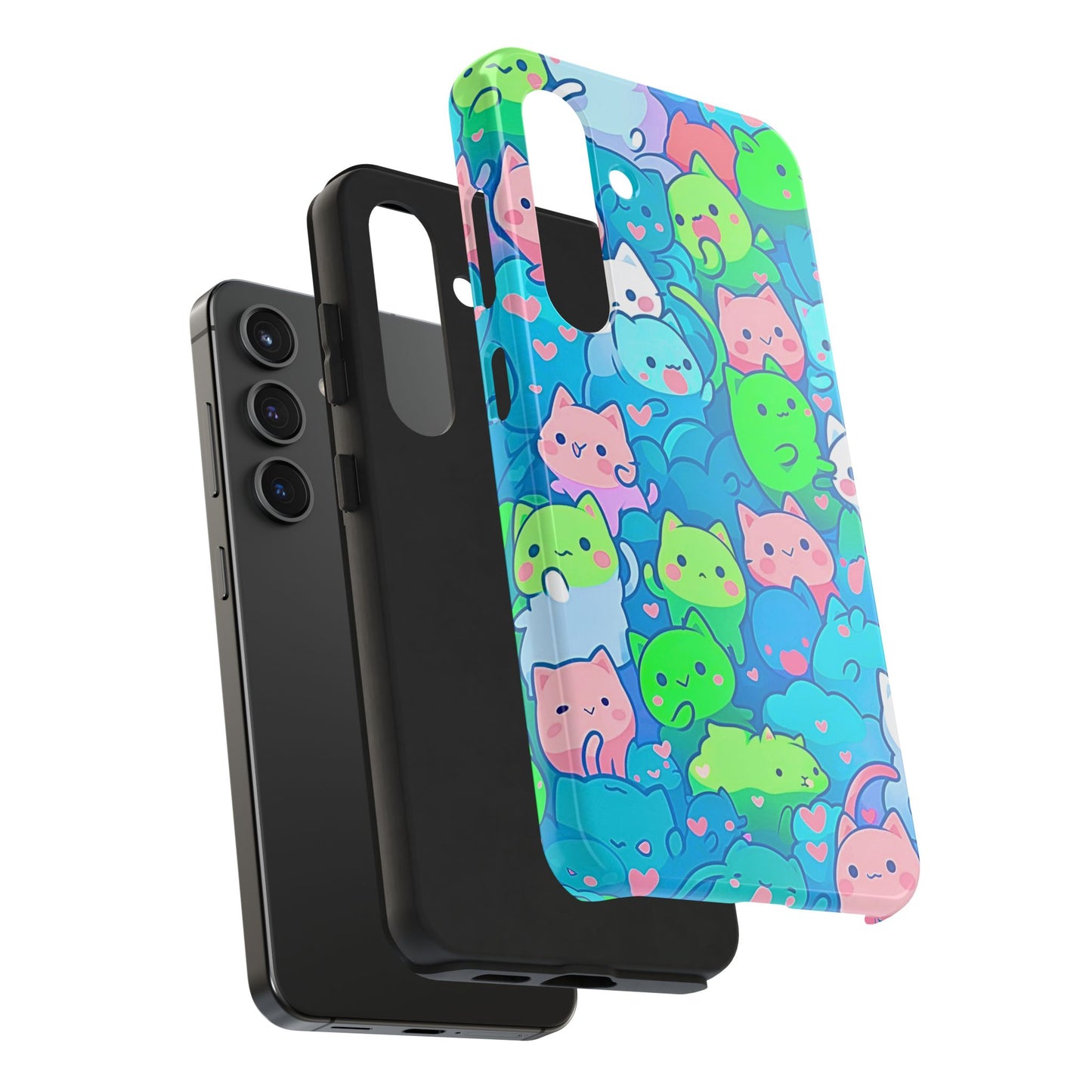 Cute Colorful Cats Pattern Style Tough Phone Case | Animals