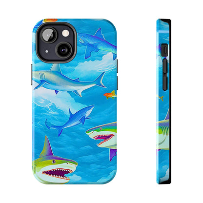 Sharks in the Sky Pattern Style Tough Phone Case | Animals