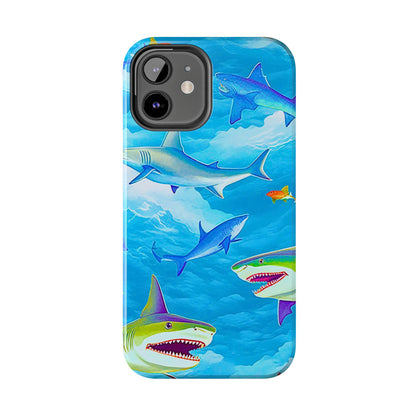 Sharks in the Sky Pattern Style Tough Phone Case | Animals