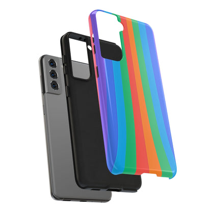 Funda resistente para teléfono con líneas de arcoíris hippies | Estética