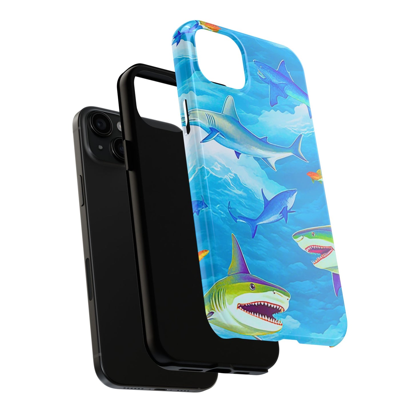 Sharks in the Sky Pattern Style Tough Phone Case | Animals