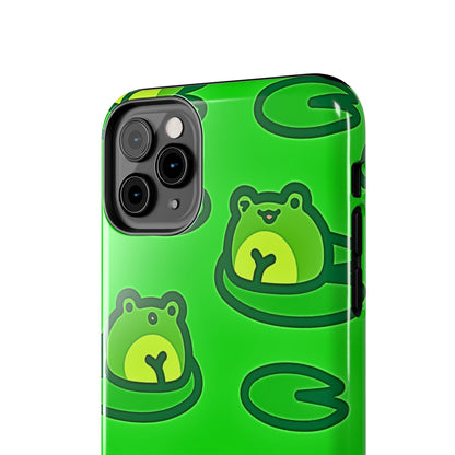 Cute Green Frogs Pattern Tough Phone Case | Animals