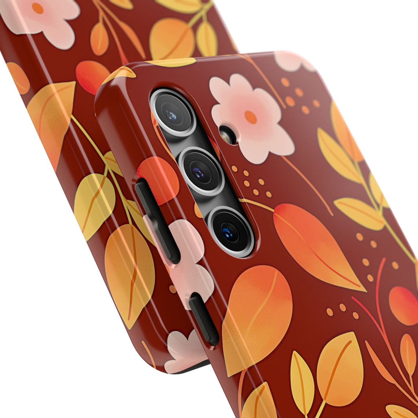 Autumn Fall Leaf Pattern Tough Phone Case | Aesthetic