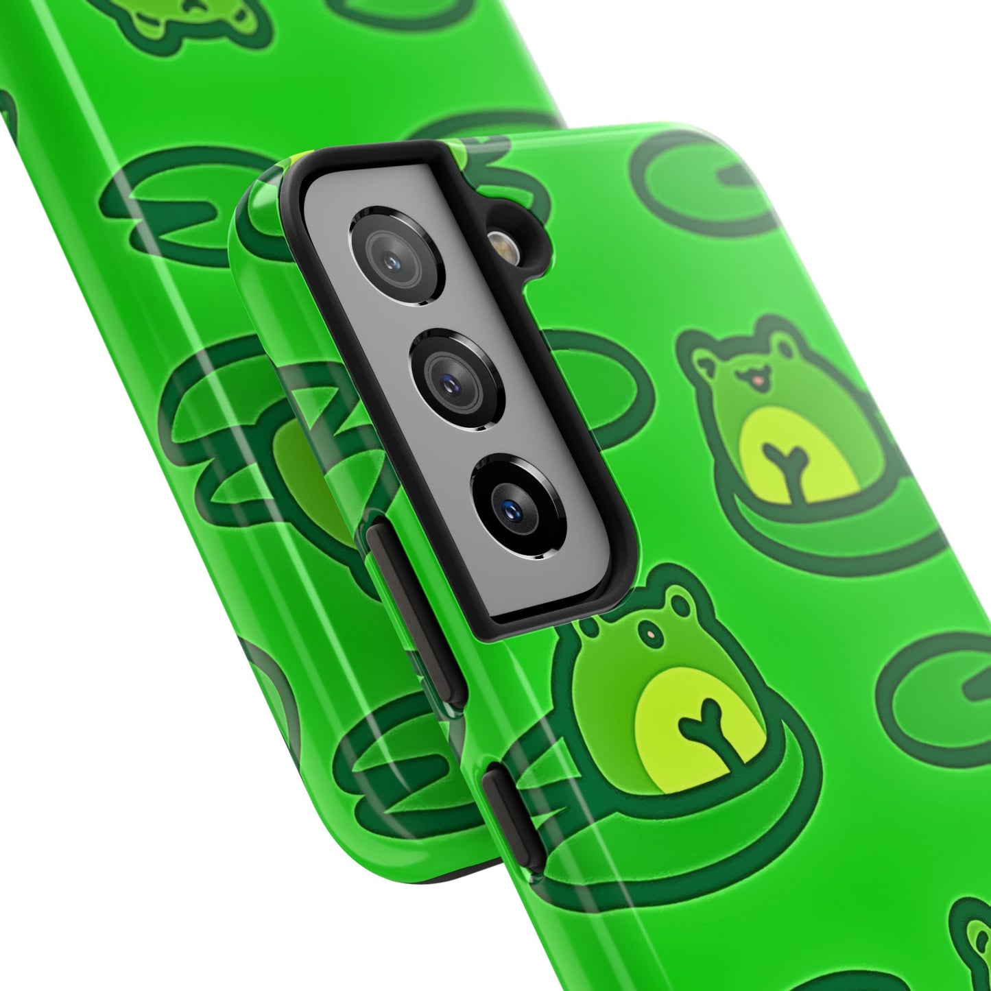 Cute Green Frogs Pattern Tough Phone Case | Animals