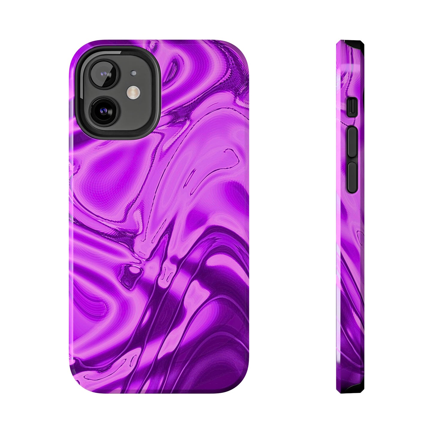 Liquid Metal Purple Tough Phone Case | Aesthetic